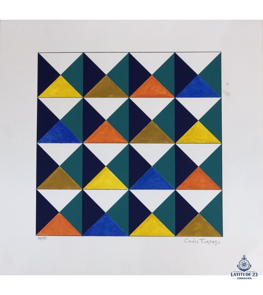 Obra Única: "Concreto 2" (Intervenção sobre Serigrafia) – Carlos Furtado (2021)