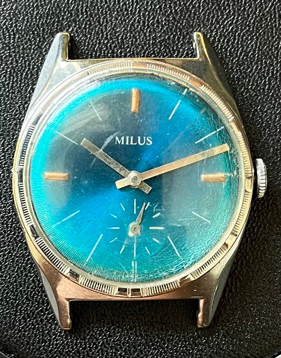 Milus Vintage "Vibrant Blue" Corda Manual (31.5mm) - Caixa Taubert & Fils