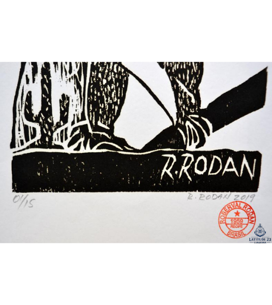 Xilogravura Original "Esquilo" – Roberval Rodan (2019) – Tiragem 01/15